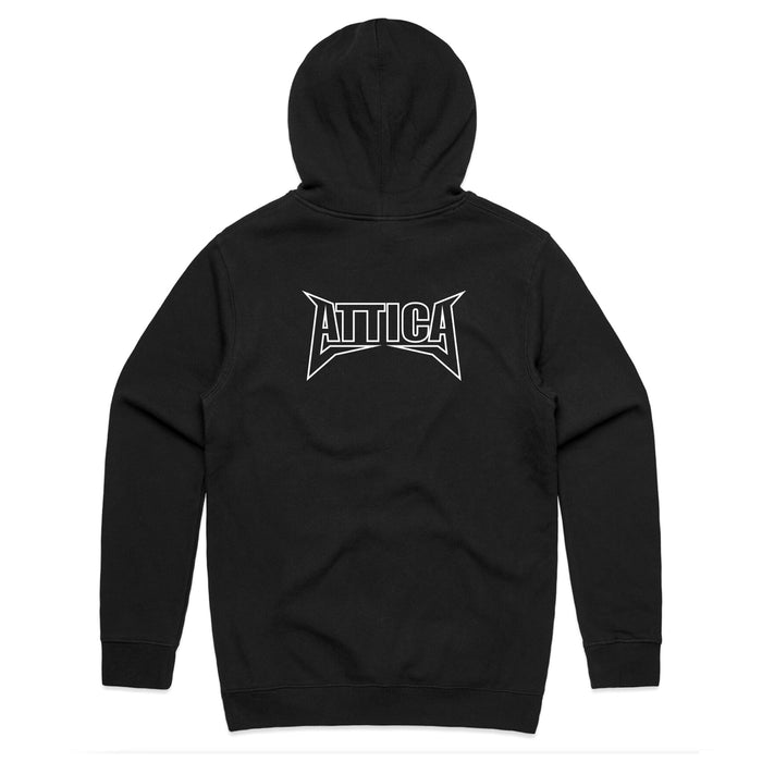 ATTICA 'MENTAL' Hooded Jumper - Black