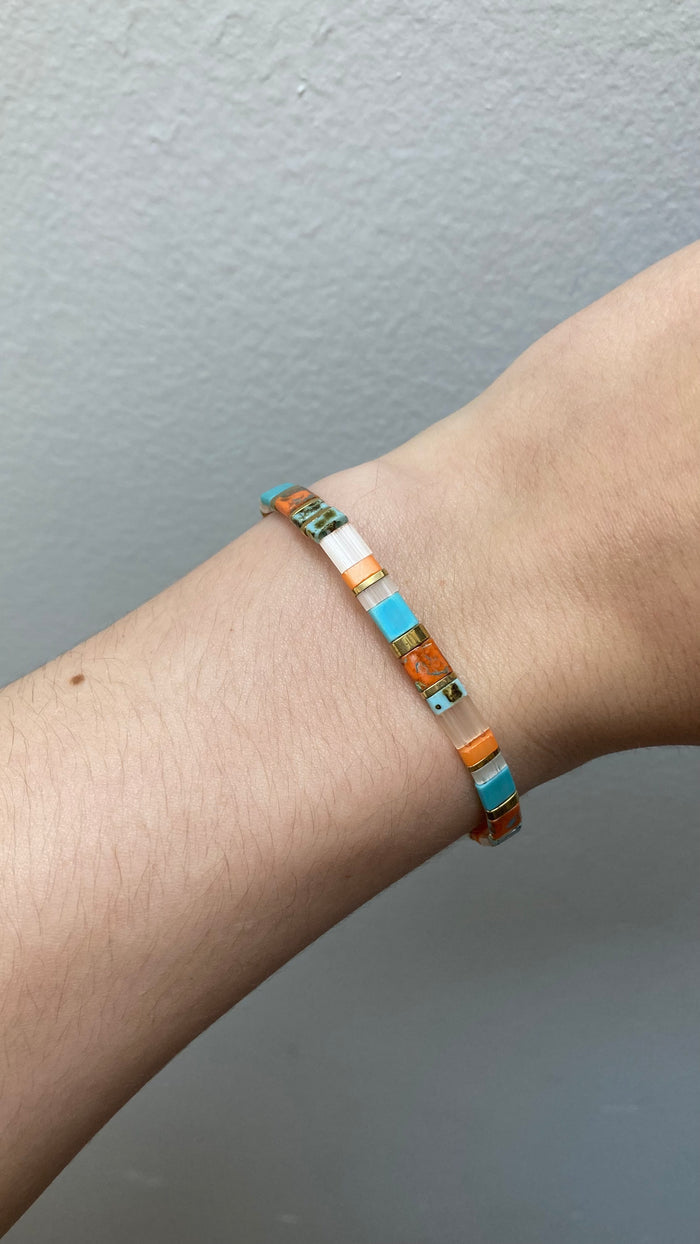 Orange, White and Blue