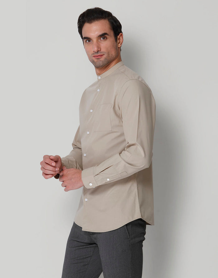 Beige Full Sleeves Shirt