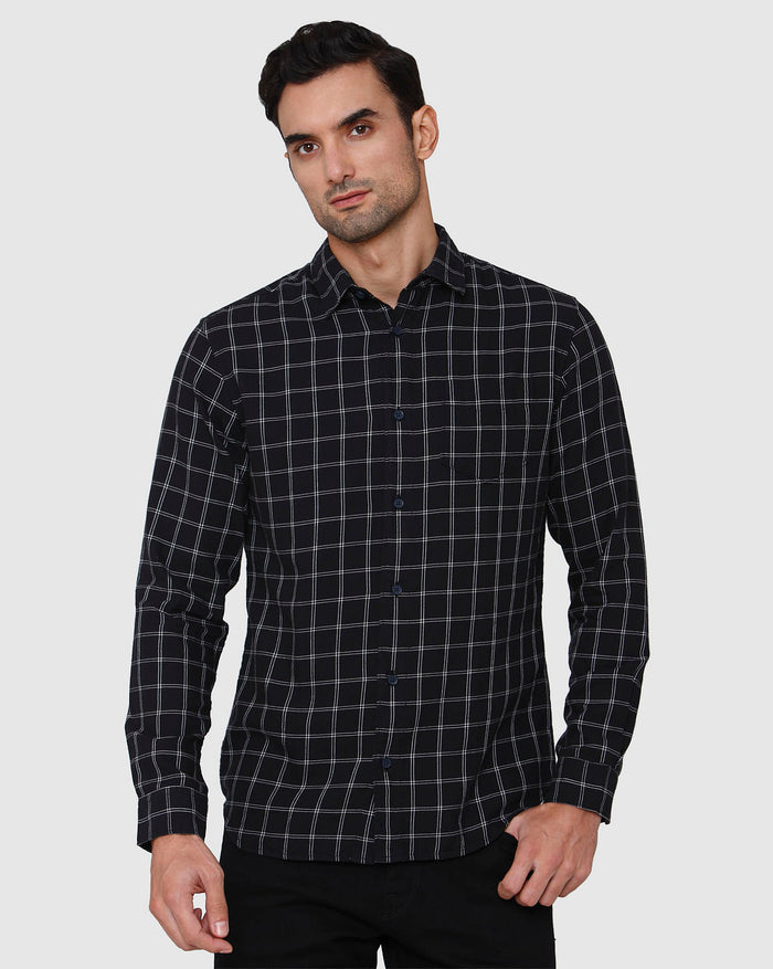 Black Check Full Sleeves Shirt
