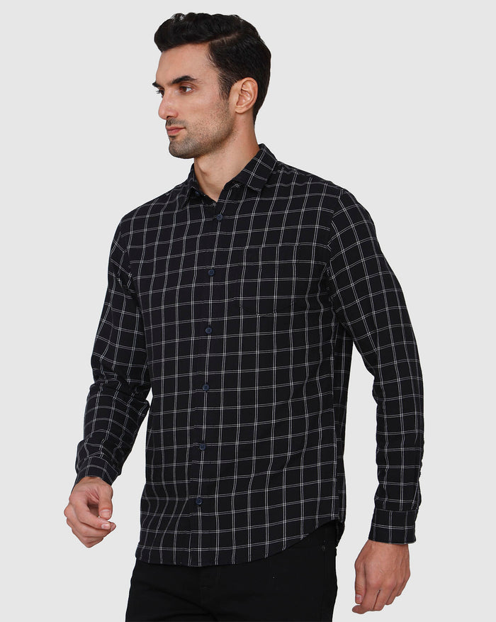Black Check Full Sleeves Shirt