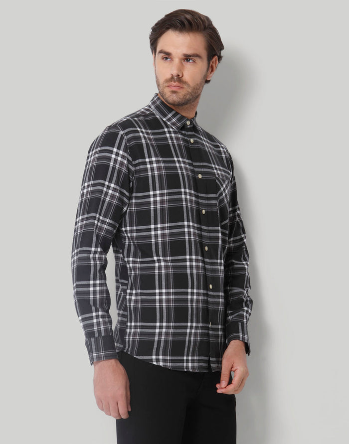 Black Check Full Sleeves Shirt