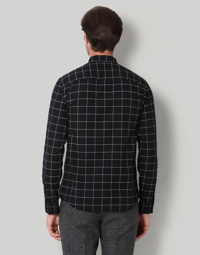 Black Check Full Sleeves Shirt
