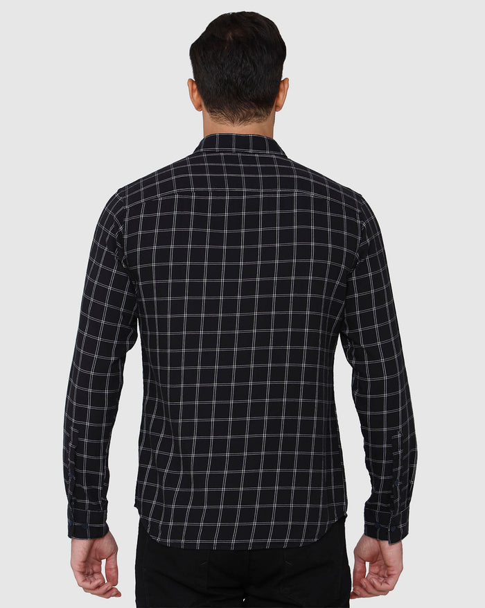 Black Check Full Sleeves Shirt