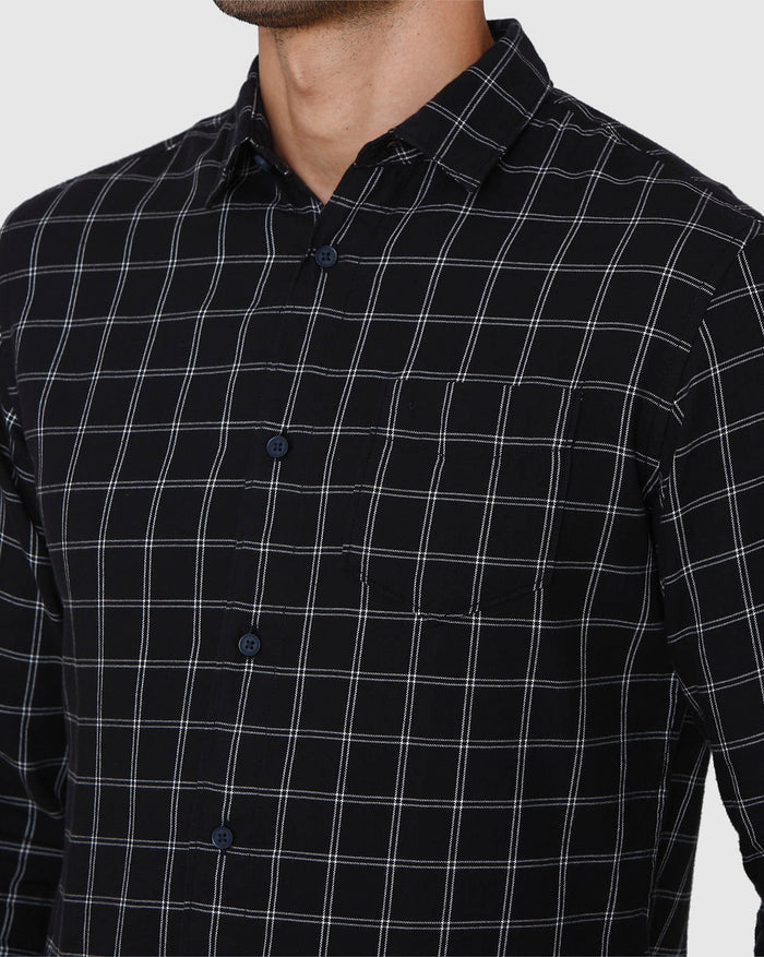 Black Check Full Sleeves Shirt