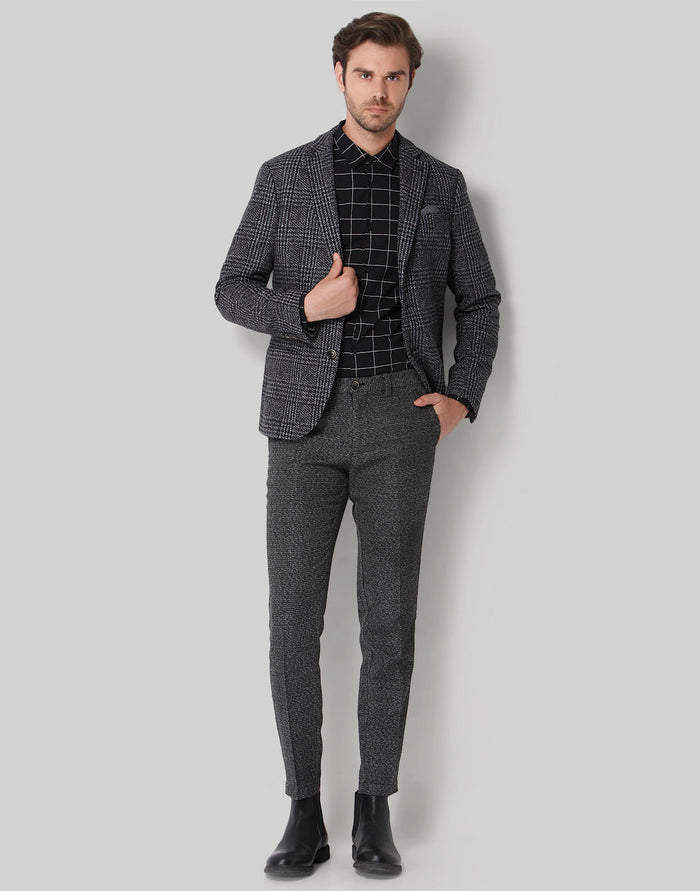 Black Check Full Sleeves Shirt