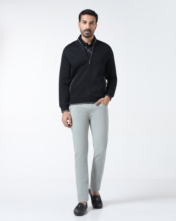 Black Hoodie Solid Sweatshirt - Morgo
