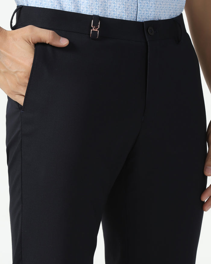 Black Luxe Solid Trouser - Meter