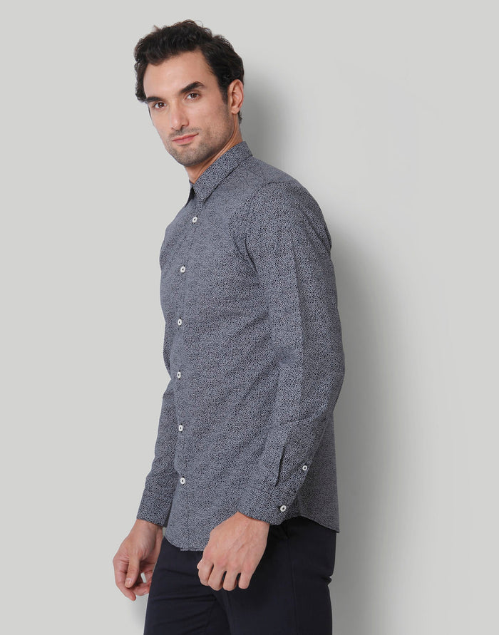 Black Printed Full Sleeves Shirt