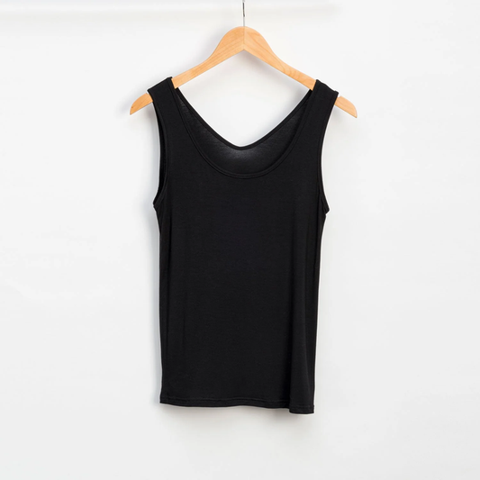Black Reversible Neckline Tank Top