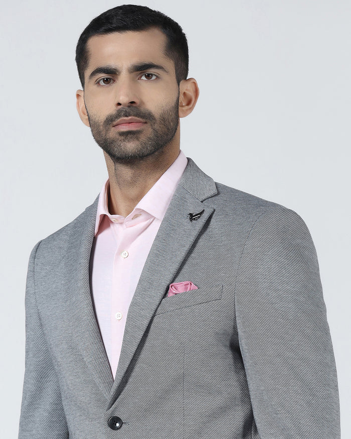 Black Textured Blazer - Declan