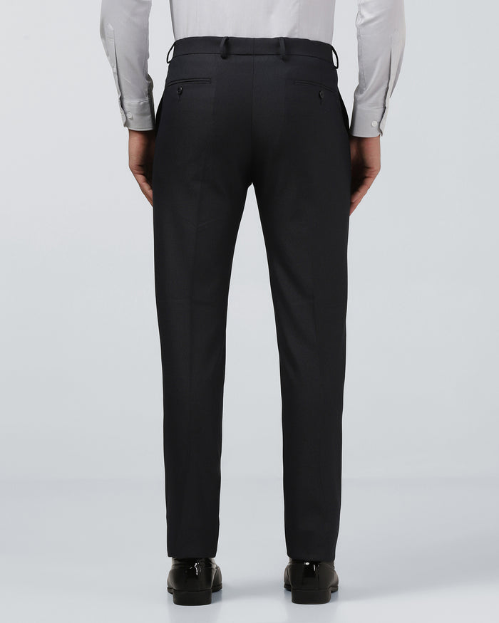 Black Textured Trouser - Alan