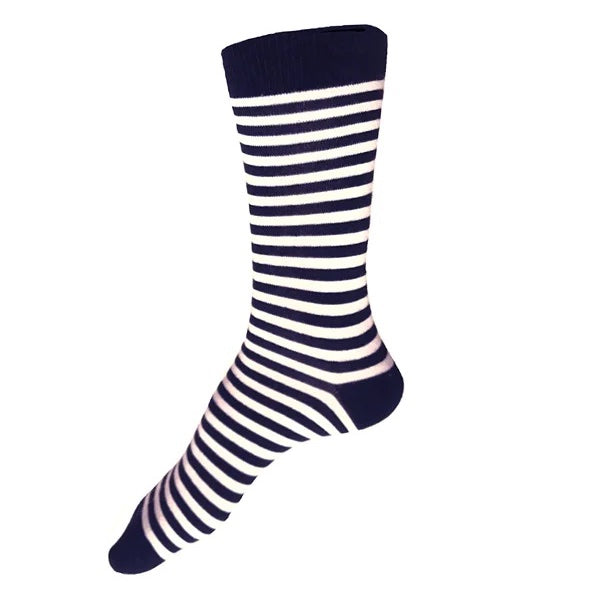 Black/Natural Stripe Socks