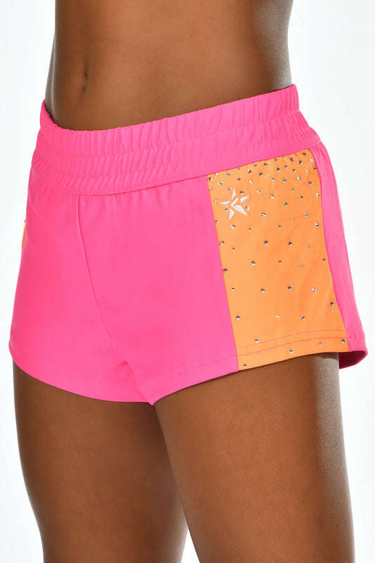 Blaze Athletic Shorts in Tangerine Crush