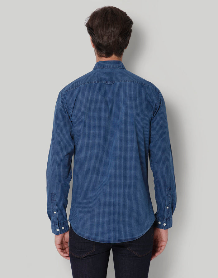 Blue Check Full Sleeves Shirt