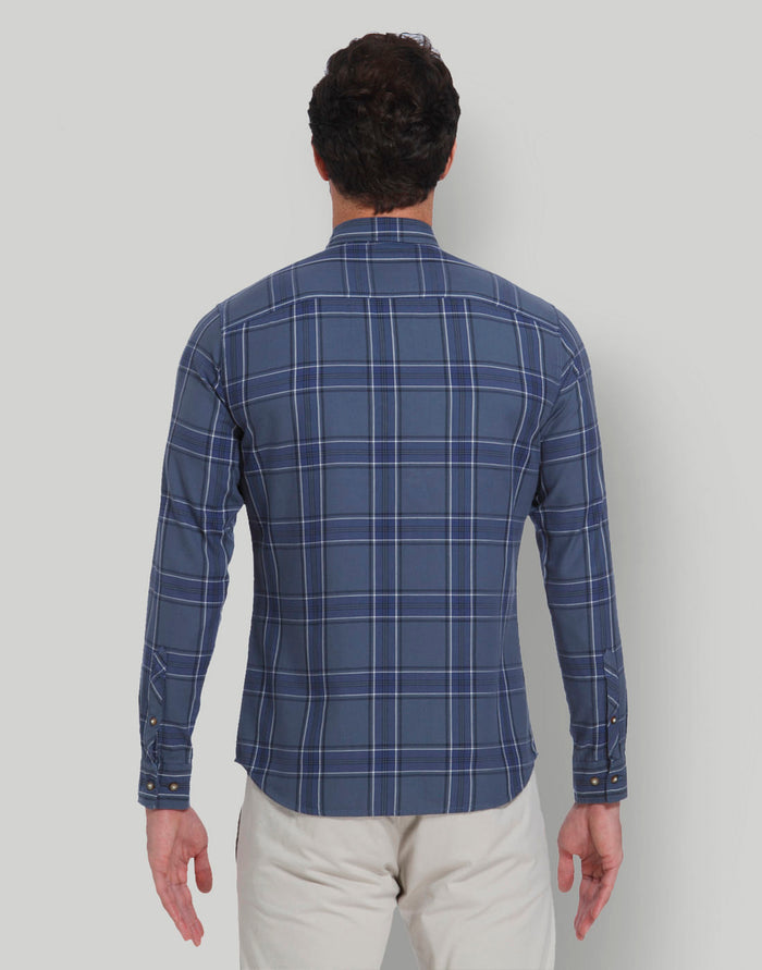 Blue Check Full Sleeves Shirt