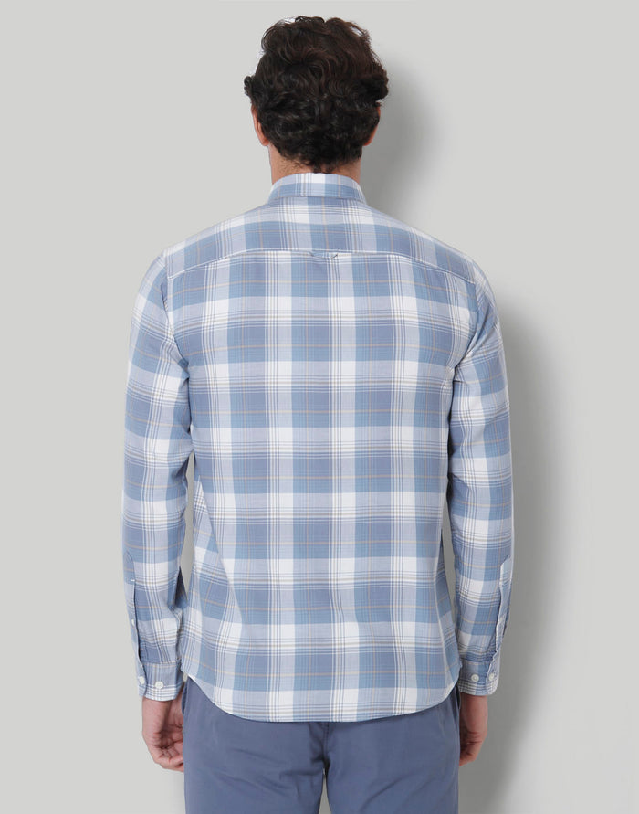 Blue Check Full Sleeves Shirt