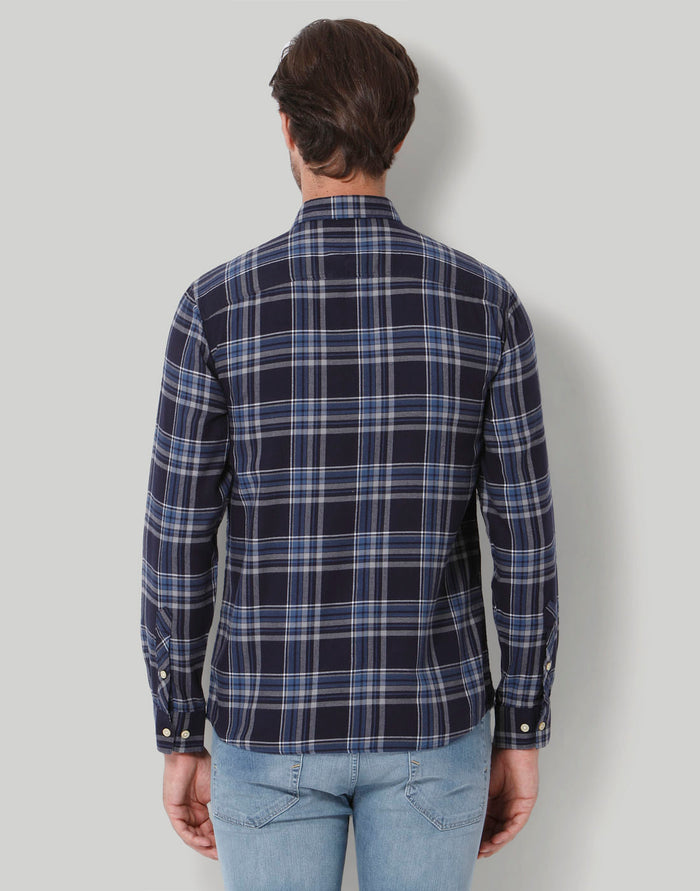 Blue Check Full Sleeves Shirt