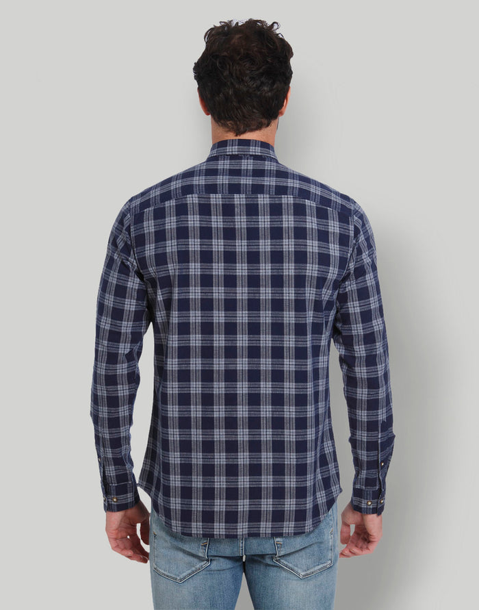 Blue Check Full Sleeves Shirt