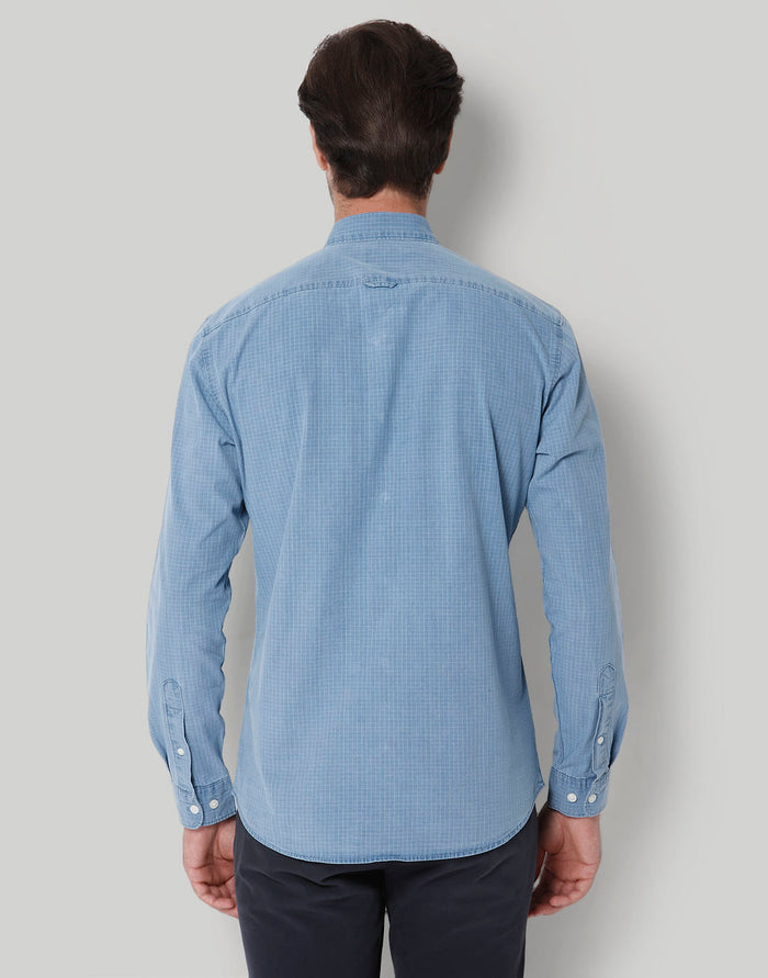Blue Check Full Sleeves Shirt
