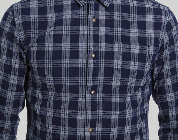 Blue Check Full Sleeves Shirt