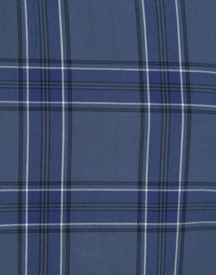 Blue Check Full Sleeves Shirt