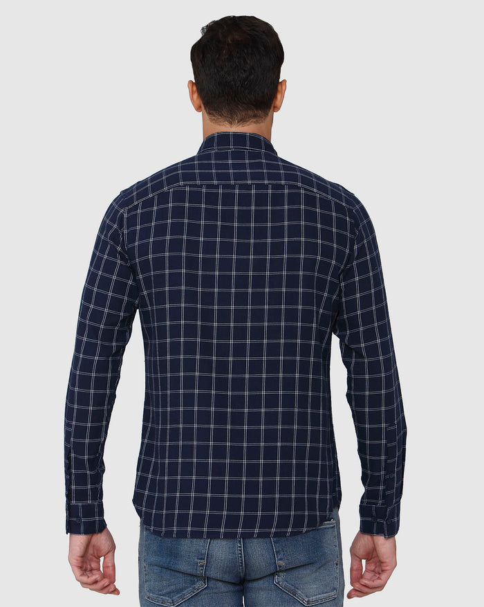 Blue Check Full Sleeves Shirt