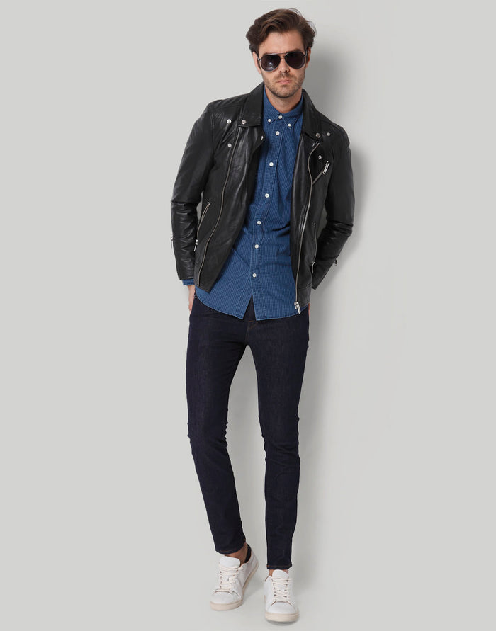 Blue Check Full Sleeves Shirt