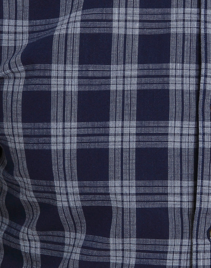 Blue Check Full Sleeves Shirt