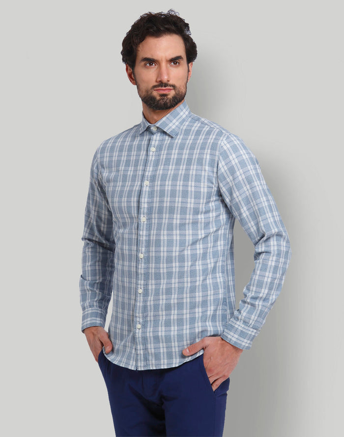 Blue Full Sleeves Shirt