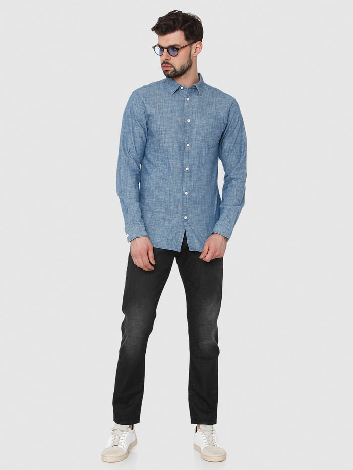 Blue Full Sleeves Shirt