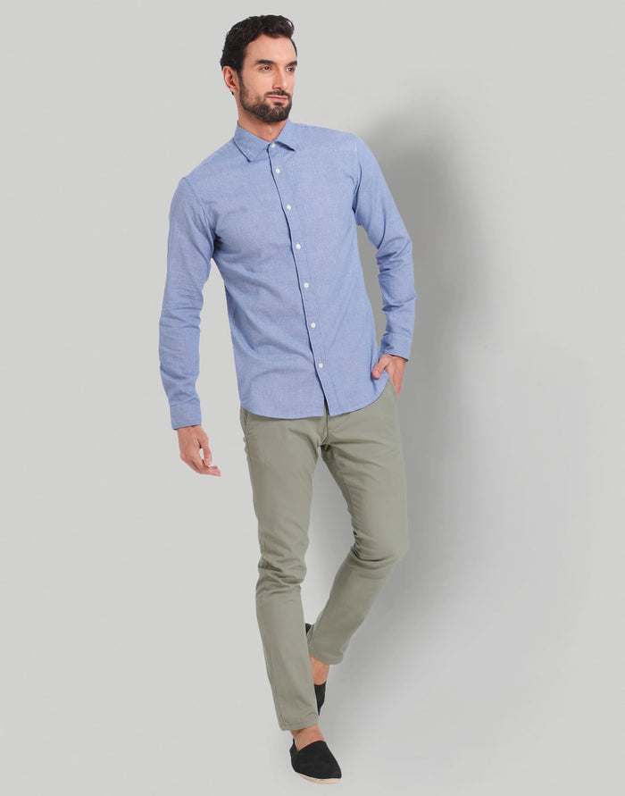 Blue Full Sleeves Shirt