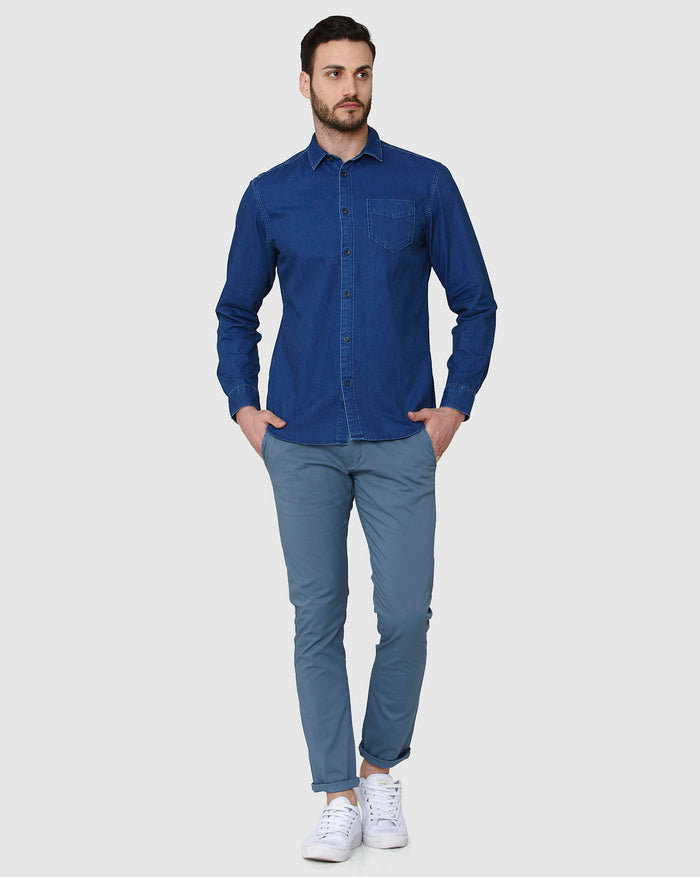 Blue Full Sleeves Shirt