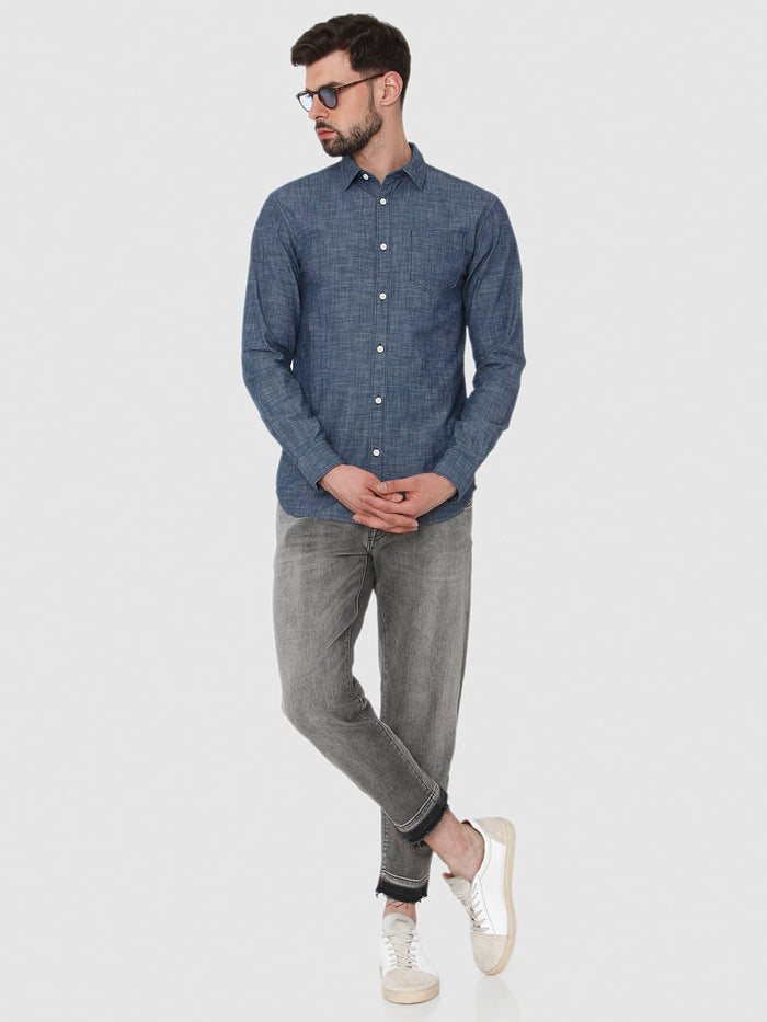 Blue Full Sleeves Shirt