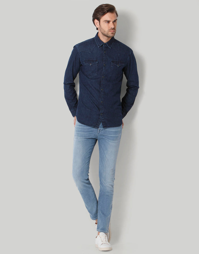 Blue Full Sleeves Shirt