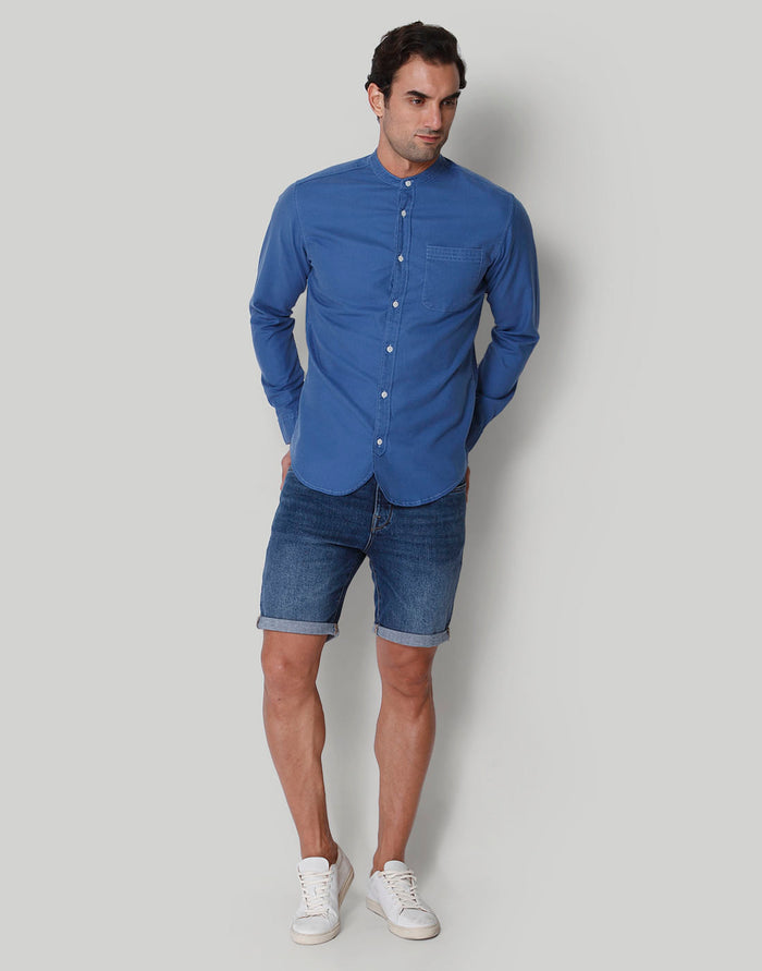 Blue Full Sleeves Shirt