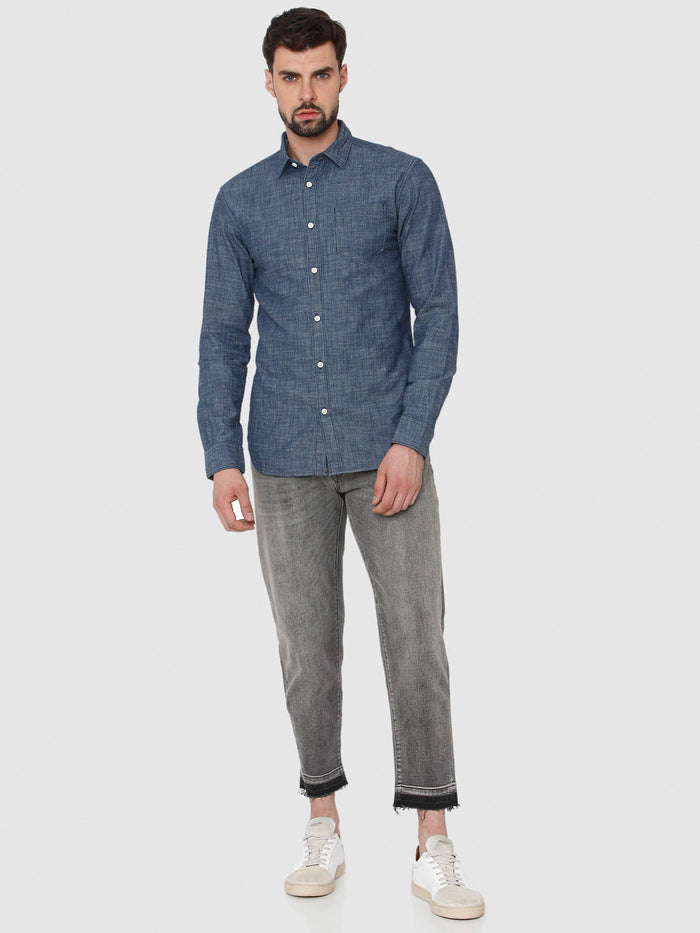 Blue Full Sleeves Shirt