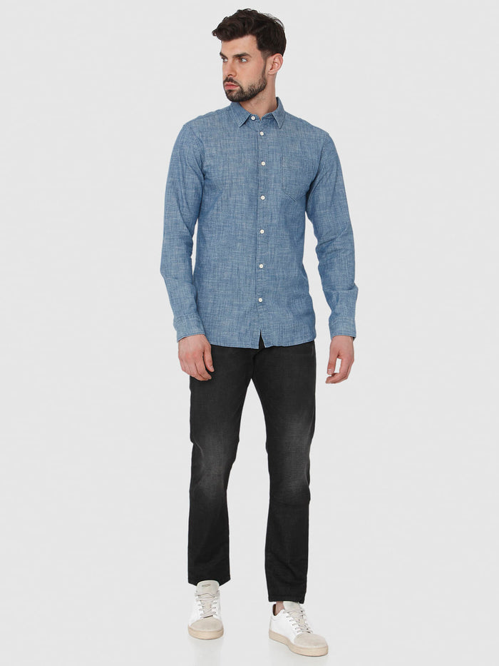 Blue Full Sleeves Shirt
