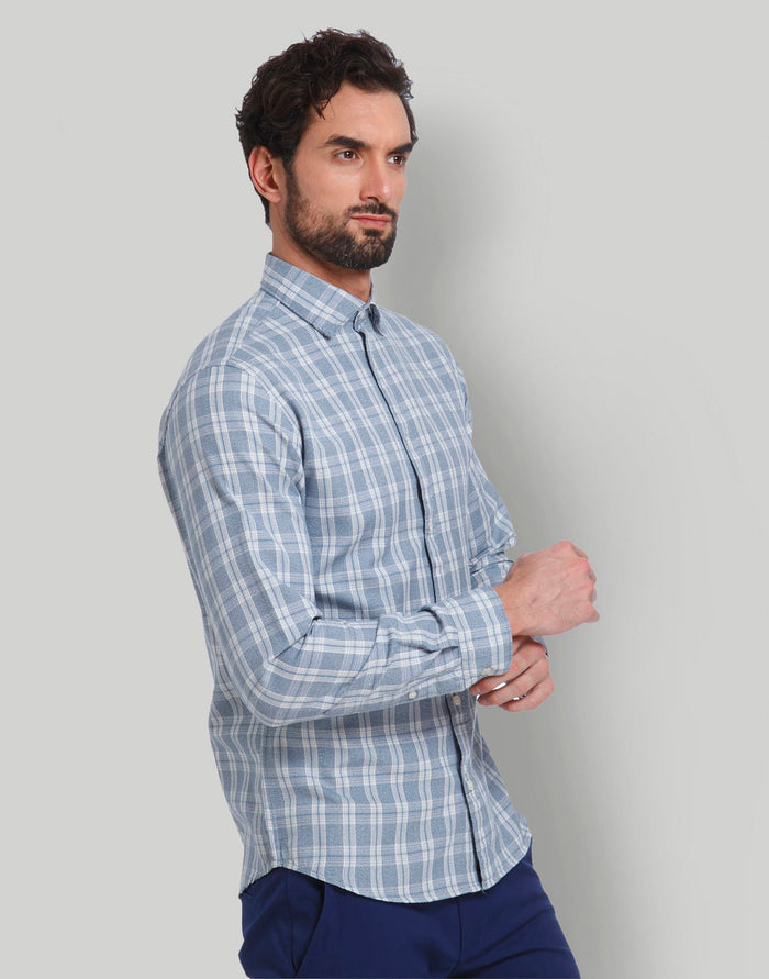 Blue Full Sleeves Shirt