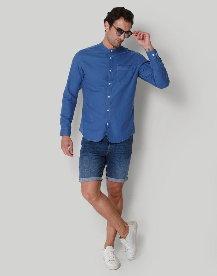 Blue Full Sleeves Shirt