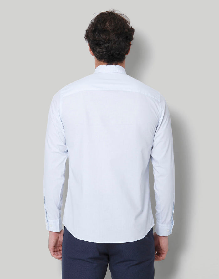 Blue Printed Full Sleeves Shirt