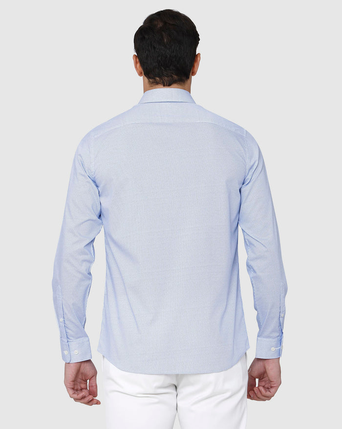 Blue Printed Full Sleeves Shirt