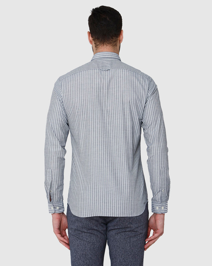 Blue Printed Full Sleeves Shirt