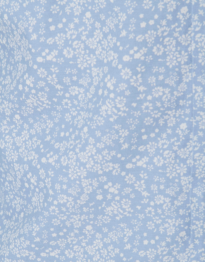 Blue Printed Full Sleeves Shirt
