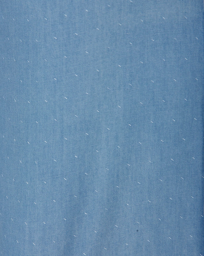 Blue Printed Full Sleeves Shirt