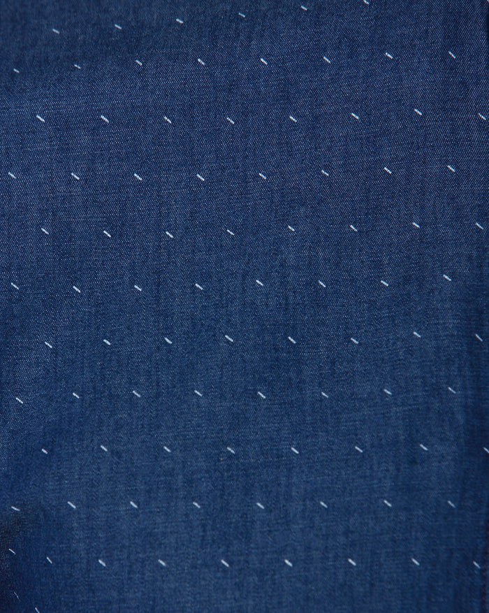 Blue Printed Full Sleeves Shirt