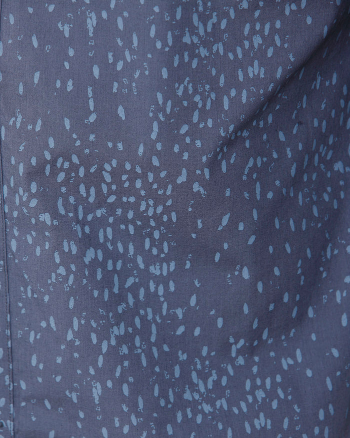 Blue Printed Full Sleeves Shirt