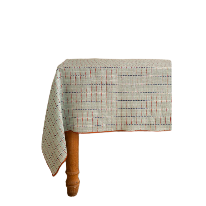 Blue Trail Linen Tablecloth