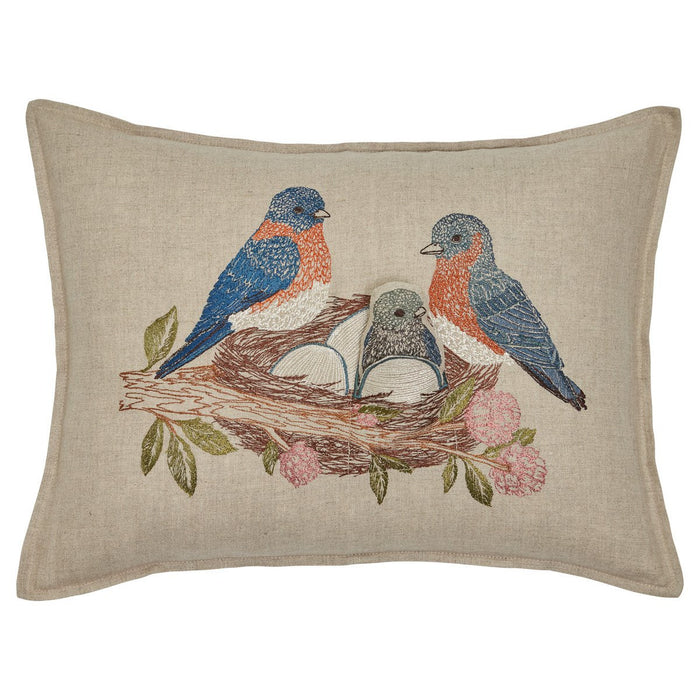 Bluebird Nest Pocket Pillow