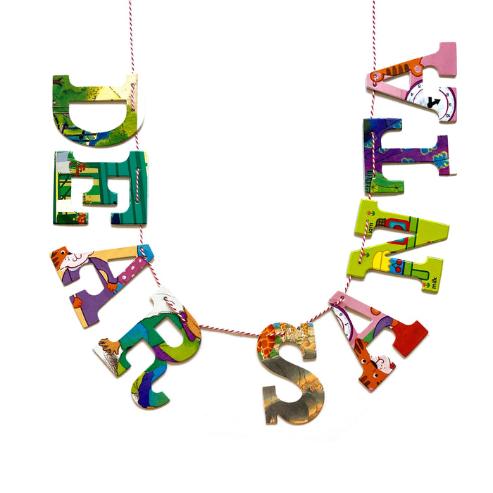 Board Book Garland DIY Kit DEAR SANTA